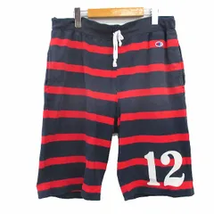 チャンピオン CHAMPION スウェット ハーフパンツ コットン ボーダー XL ネイビー 紺 /KT19 ■ECD005のサムネイル