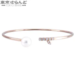 タサキ TASAKI クーゲルブレスレット BL-0702-18KSG ピンクゴールド K18PG アコヤ真珠 ダイヤモンド 0.08ct 葉 サクラゴールド バングル 腕周り約17cm ブレスレット レディース 仕上済 101878278のサムネイル
