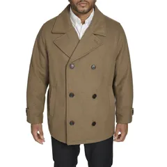 ドッカーズ メンズ アウター ジャケット・ブルゾン トール コート Big Tall Dockers Double Breasted Peacoat Chocolate チョコレートのサムネイル
