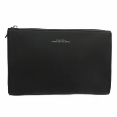 グリーンレーベルリラクシング ユナイテッドアローズ green label relaxing クラッチバッグ セカンド レザーライク サフィアーノ ロゴ 黒 ブラック /GVのサムネイル