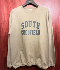 MADE IN USA製 Goodwear SOUTH GOODFIELD 長袖プリントTシャツ サンドベージュ Lサイズのサムネイル