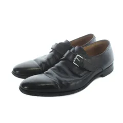 エルメス HERMES JOHN LOBB ビジネスシューズ シングルモンクストラップ レザー ロゴ 42 27cm 黒 ブラック ■GY35 /MQ ■OHのサムネイル