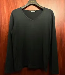 MADE IN ENGLAND製 SUNSPEL 長袖VネックTシャツ ブラック Sサイズのサムネイル