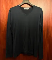 MADE IN ENGLAND製 SUNSPEL 長袖VネックTシャツ ネイビー Mサイズのサムネイル