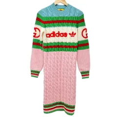 GUCCI/グッチ  717710 アディダス ニット S モヘヤ ウール ワンピース マルチカラー レディース ブランドのサムネイル