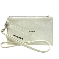 BALENCIAGAバレンシアガ 659783 ロゴ キャッシュポーチ カードケース 1IZIM トラベルポーチ ポーチ 小物入れ ホワイトのサムネイル
