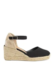 カスタ ニエール レディース シューズ パンプス Castaer Womens Carol Espadrille Wedge Pumps Negroのサムネイル