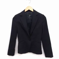 ヴィニー Vigny テーラード ジャケット アウター シングル ストライプ柄 ウール混 36 ブラック 黒 /FT19のサムネイル