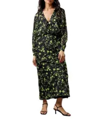 ウエアハウス レディース トップス ワンピース フラワー柄 ミディ フラワー Warehouse Shadow Stripe Floral Batwing Midi Dress Floral ストライのサムネイル