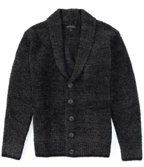 ベアフットドリームス メンズ アウター カーディガン Barefoot Dreams CozyChicR Shawl Collar Cardigan CarbonBlack ブラックのサムネイル