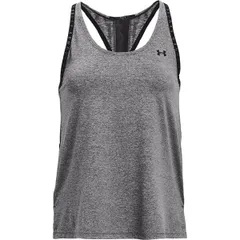 アンダーアーマー レディース トップス タンクトップ Under Armour Knockoutank Top Womens GreyBlack ブラックのサムネイル