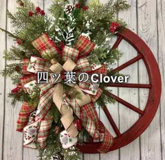 人気商品 クリスマス リース デコレーション クリスマス リース リスマス ちょう結び リース 秋 リース 玄関 ドア用 木製 リース 屋内 屋外用のサムネイル