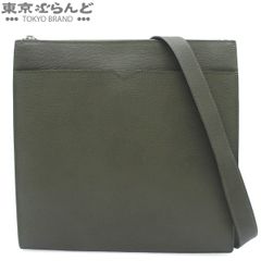 ヴァレクストラ Valextra Vライン ショルダーバッグ カーキ レザー メッセンジャーバッグ クロスボディバッグ フラット ユニセックス 101883062のサムネイル