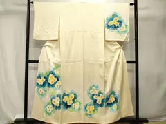 平和屋着物■上質な小紋　草花文　暈し染め　金彩　正絹　逸品　CABI8137evのサムネイル