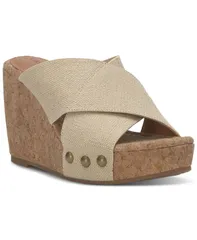 ラッキーブランド レディース シューズ サンダル プラットフォーム Lucky Brand Womens Valmai Platform Wedge Sandals Naturalinenのサムネイル