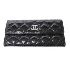 CHANEL【シャネル】マトラッセ ココマーク長財布ブラックSV金具財布
