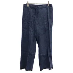 S Max Mara エス マックスマーラ タッセルリネンワイドパンツ 91310672 ネイビー 38のサムネイル