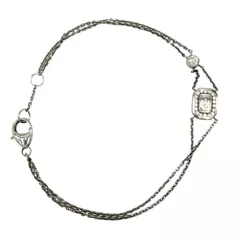 ハリーウィンストン ブレスレット レディース HWロゴ ジュエリー アクセサリー Au750 WG 18金 HARRY WINSTON K18ホワイトゴールド    ダイヤモンド シルバー 約5.2g【中古品】のサムネイル
