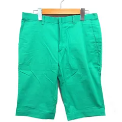 ピーエスポールスミス PS Paul Smith 国内正規品 ハーフパンツ ストレート コットン 綿 ジップフライ 無地 M 緑 グリーン /NT1のサムネイル