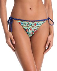 FARM Women's Swimsuit Bottoms Only FARM Rio Fruit Beauty Faded Green Tie Side Bikini Bottom Green