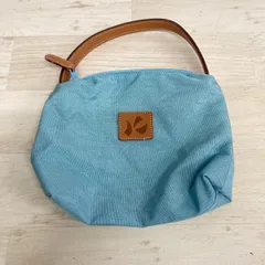 キタムラ/Kitamura ハンドバッグ/ミニバッグ ライトブルー/水色 キャンバス/ナイロン ロゴ レザーハンドル[OO00020]のサムネイル