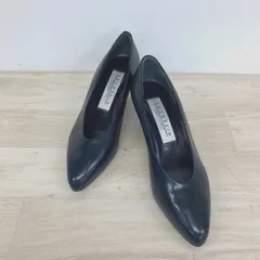 極美品 CHAUSSURES GIVENCHY パンプス 35 (22.5cm相当) ネイビー/濃紺 ポインテッドトゥ ジバンシィ レディース 日本製[OB04250]のサムネイル