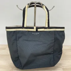 kate spade ケイトスペード トートバッグ/ハンドバッグ ネイビー×アイボリー ナイロン リボンモチーフ レディース[ON01030]のサムネイル