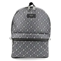 ジミーチュウ リュック レディース ロゴ バックパック JIMMY CHOO レザー グレー シルバー金具【中古品】のサムネイル