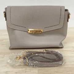 極美品 D.KELLY ディーケリー ショルダーバッグ/斜め掛けバッグ グレージュ系 ゴールド金具 ストラップ付き レディース[ON01063]のサムネイル