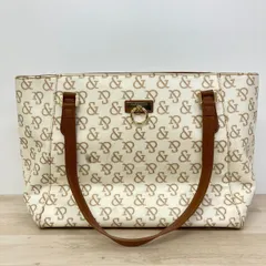 PINKY&DIANNE/ピンキー&ダイアン トートバッグ レディース アイボリー×ブラウン 総柄 ロゴ ゴールド金具 カバン 鞄[OO00053]のサムネイル