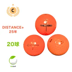 ロストボール テーラーメイド DISTANCE + ディスタンス プラス オレンジ 2025年モデル 20球 Cランク ゴルフボールのサムネイル