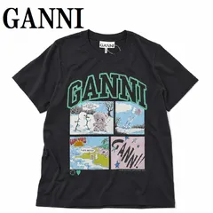 ガニー GANNI A1050070 252 XS S M L Tシャツ 半袖 ロゴ プリント おしゃれ ウィメンズ レディース ファントムのサムネイル