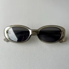 新品 送料無料 | OVAL SUNGLASSES | GRAY × SMOKE | TD-5061 | オーバルフレーム | サングラス | グレーフレーム | スモークレンズ | 鯖江 | UV99%カットのサムネイル