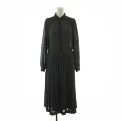 ハナエモリ HANAE MORI スカート 9 黒 ブラック 白 ホワイト ドット柄 襟付き 長袖 /DU5 ■MAのサムネイル