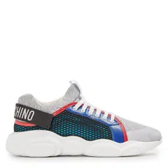 モスキーノ メンズ シューズ スニーカー Moschino Mens LowTop Trainers Light Blue ブルーのサムネイル
