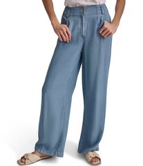 ダナキャラン レディース ボトムス カジュアルパンツ ワイドレッグ ハイウエスト DKNY by Donna Karan High Waist Wide Leg Tencel Trouserstrea