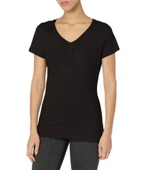 ヘインズ レディース トップス シャツ Vネック Haneshirred VNeck TShirt Black ブラックのサムネイル