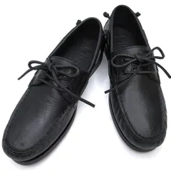 ポロ ラルフローレン POLO RALPH LAUREN ビリーズ BILLY'S 別注 ボートシューズ デッキシューズ 靴 シボ革 箱有 26cm ブラックのサムネイル