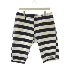 マンシングウェア MUNSINGWEAR パンツ 85 白 紺 ボーダー柄 ハーフ丈 /JPのサムネイル
