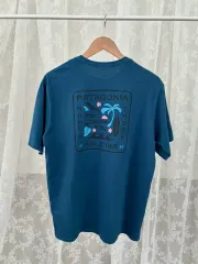 M) patagonia パタゴニア ハワイ 半袖 Tシャツ ブルーのサムネイル