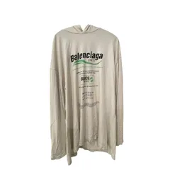 バレンシアガ BALENCIAGA 21FW ケアラベル プリント オーバーサイズ フーディー パーカー 651799 / JP57 2021 00096 ホワイト 白 サイズ表記S 日本サイズXL～XXL コットン100％ スウェット メンズ 男性 長袖のサムネイル