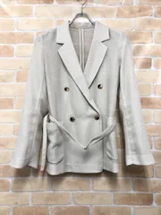 【中古】 26ss FRAY I.D フレイアイディー ダブルブレストカラミジャケット FWFJ262003 アイボリー 0 111456343のサムネイル