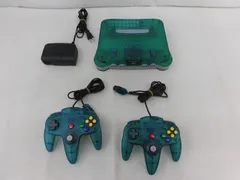  中古品 ゲーム NINTENDO 64 本体 NUS-001 クリアブルー 動作品 メモリー拡張パック 周辺機器付きのサムネイル
