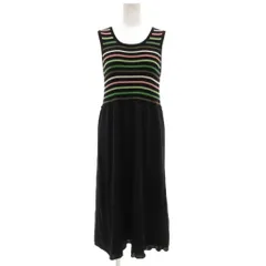 ソニアリキエル SONIA RYKIEL ワンピース ロング丈 38 黒 ブラック ボーダー柄 ノースリーブ  /SC ■ECF006のサムネイル