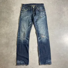 TMT BIGHOLIDAY ダメージ加工 セルビッチ デニムパンツ ストレートデニム 赤耳 ティーエムティーのサムネイル