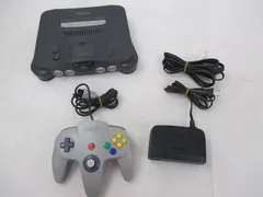  中古品 ゲーム NINTENDO 64 本体 NUS-001 動作品 周辺機器付きのサムネイル