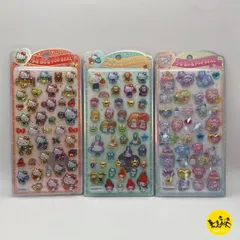 サンリオ うるちゅるポップシール ハローキティ/70s サンリオキャラクターズ/レトロ サンリオキャラクターズ/シロネコベビー【3点 まとめ売り】のサムネイル
