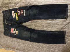 DSQUARED2 デニムパンツ ダメージ加工 ワッペン インディゴ 34 - メルカリ