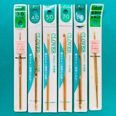【未使用保管品】【6種セット】クロバー ゴールド かぎ棒針 No.3 No.4 No.5 No.7 No.8 No.2/No.3 編み棒 手編み ハンドメイド A5