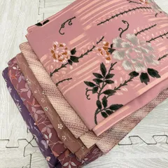 洗える化繊 美品多数 5着 着物まとめ売り リメイク材料 s-1221のサムネイル